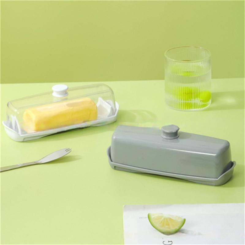 Butter Dish with Spoon & Lid Butter Dish Plastic Butter Container Butter Keeper Holder Kitchen Accessories