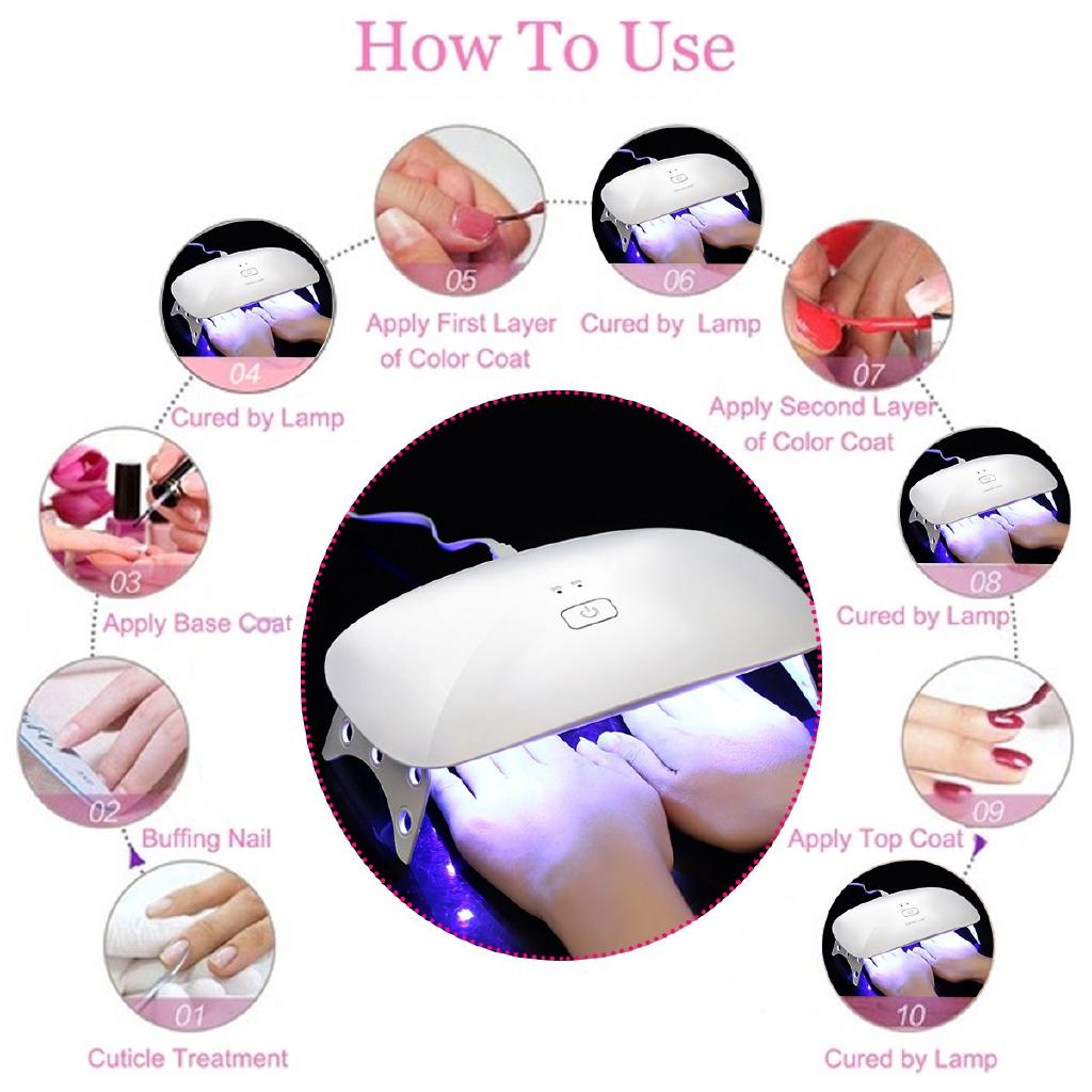 24W Faltbar 15LED Nail Lamp Salon Nail Dryer UV LED Lamp Nail Art Fashionable Beauty Curing Light