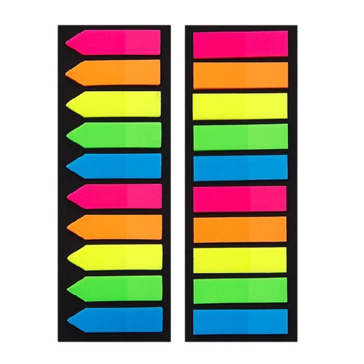 100/120 Sheets Colored PET Label Sticker Writable File Labels Repositionable Adhesive Page Marker for Planner Notebook