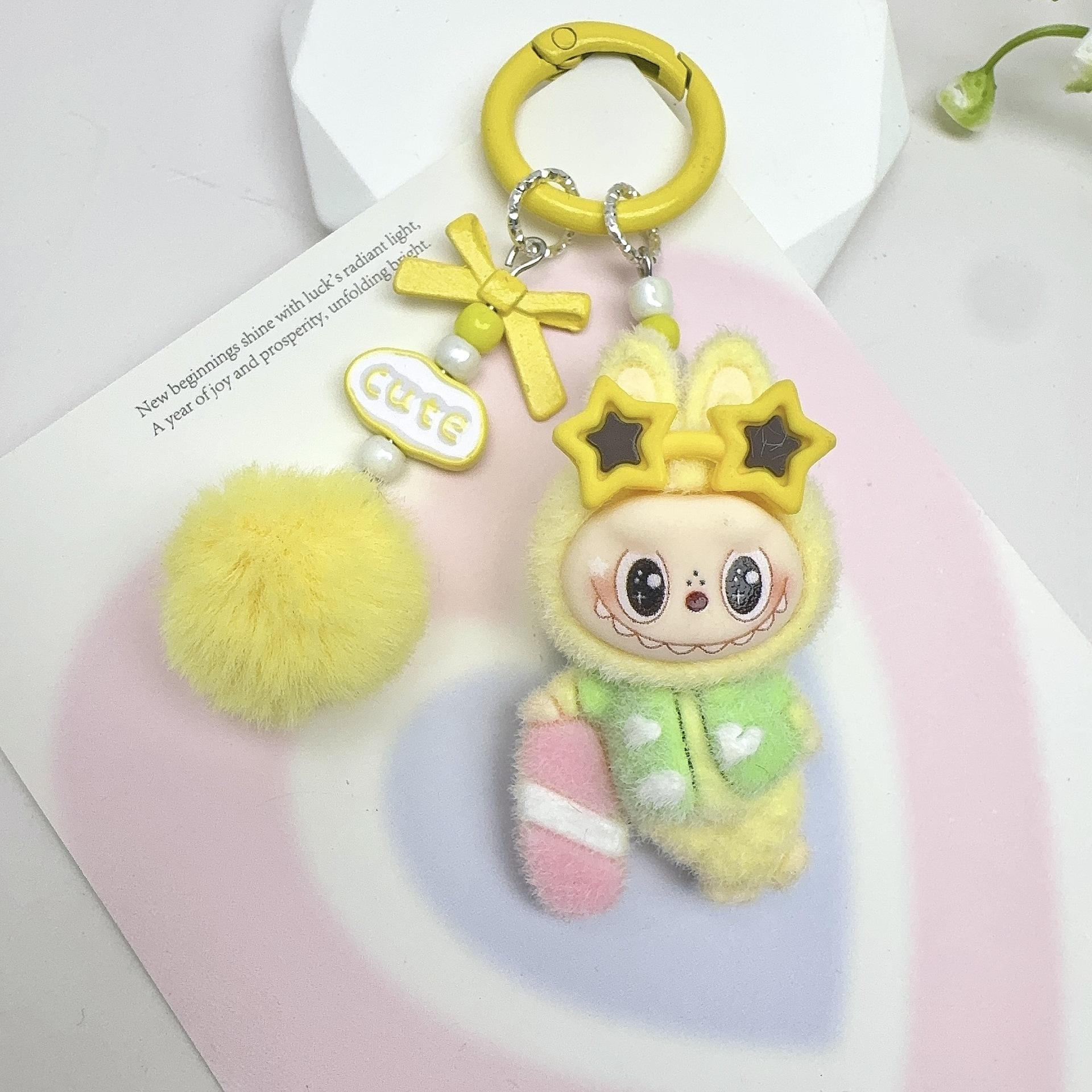 Флокированная волновая доска для серфинга, брелок в виде кролика, сделай сам, ювелирное изделие, флокированная кукла, настольное маленькое украшение