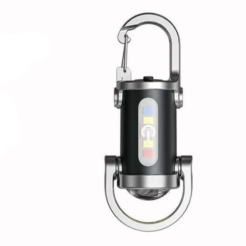 

Светодиодный мини-портативный брелок-фонарик с многофункциональной зарядкой и 6 режимами освещения, подходит для кемпинга, чрезвычайных ситуаций и повседневного использования Plastic warehouse,1pc