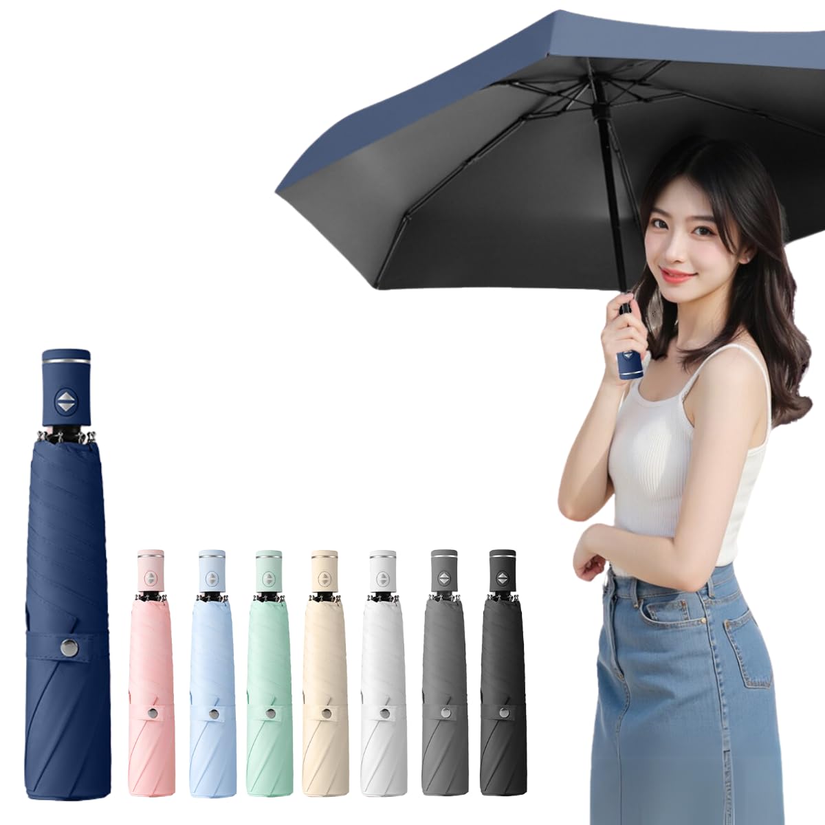 

Prv на ощупь как складной зонт, весит легче, чем дождевой или с автоматическим открытием, и супер УФ, от солнечного тепла и термический, и включает в себя хранение