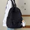 Schoolbag Schoolbag for Female Junior High School Students, Simple and Versatile Backpack for High School Students, Japanese Solid Color Casual 