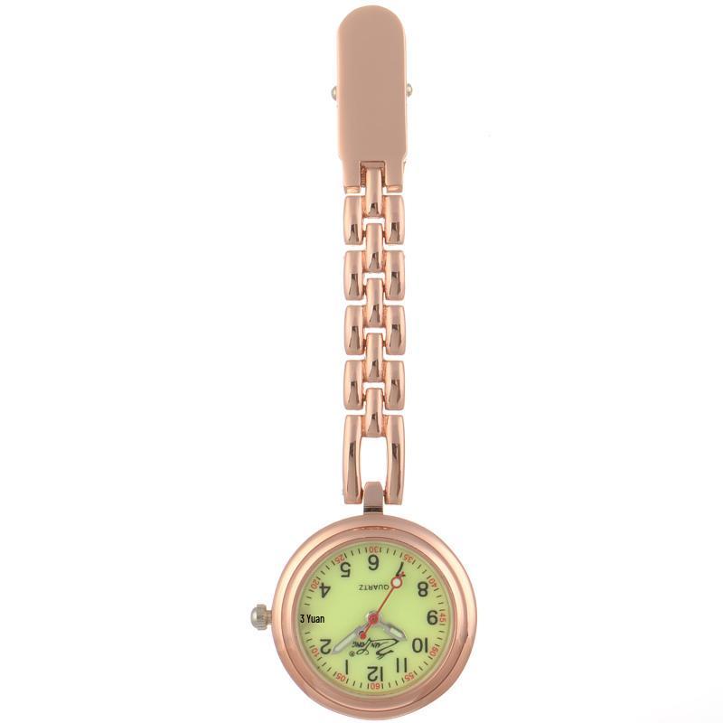 Engraved Women's Nurse Pendant Brooch Watch for Medical Use