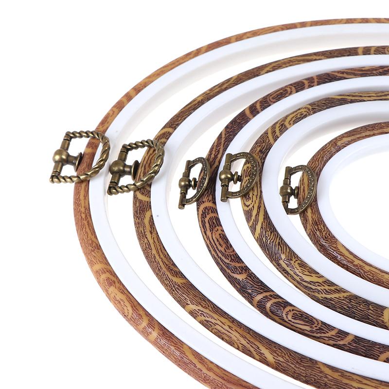 Instrument de cusut Cercuri de broderie de culoare din lemn rotund Set cadru Broderie din plastic