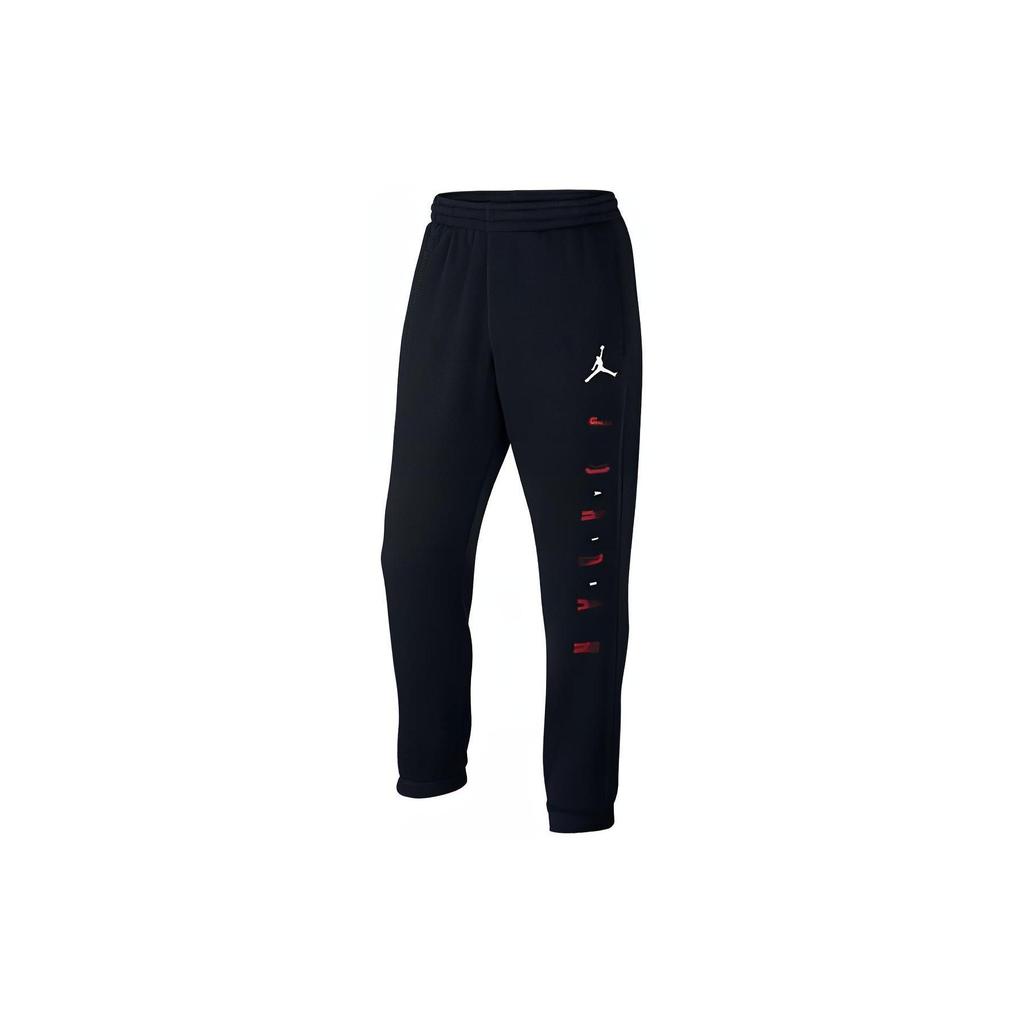 Jordan Brand Logo Print Slim Fit Casual Sweatpants Men Bottoms Black 726922-010