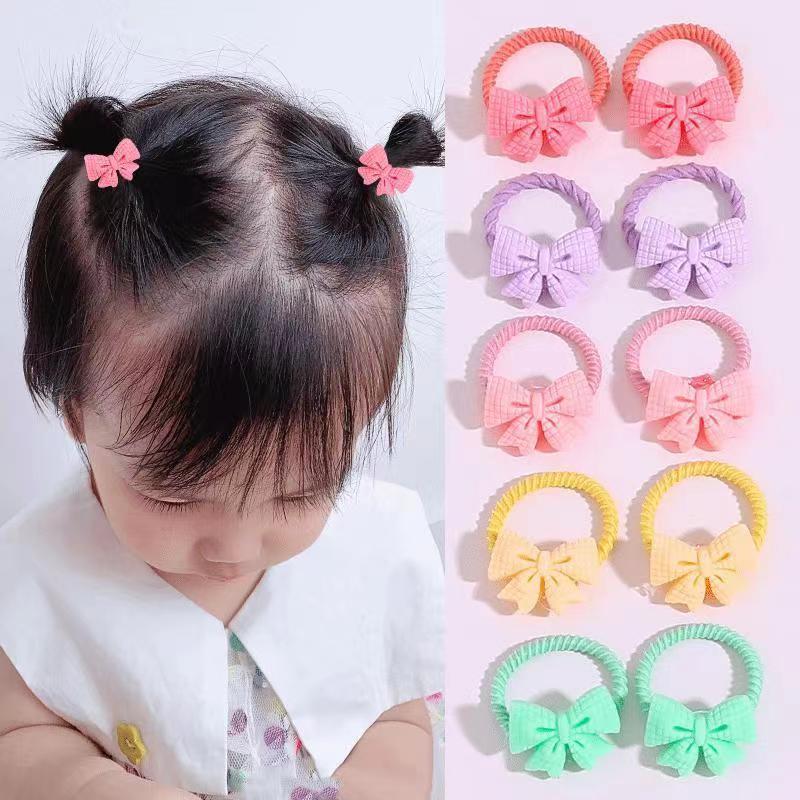 Non-Damaging High-Elastic Hair Ties: Gentle Rubber Bands for Kids' Hairstyles