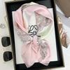 68Cm Cashew Flower Rose Pattern Silk Scarf Women'S Simulated Silk Fresh And Elegant Versatile Fashion Decorative Square Scarf