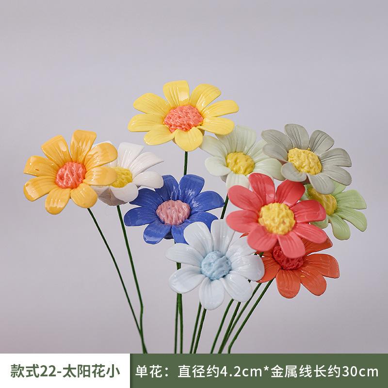 10 Pezzi Fiori Artificiali in Ceramica Fatti a Mano ad Alta Temperatura, Fiori della Vita Eterna, Decorazioni, Regali Unici e Creativi per la Casa