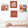 15PCS Cartoon Colorful Flowers Sticker Poster Harajuku Minimalism Skateboard Laptop Art Living Gift Luggage Coffee Decorative