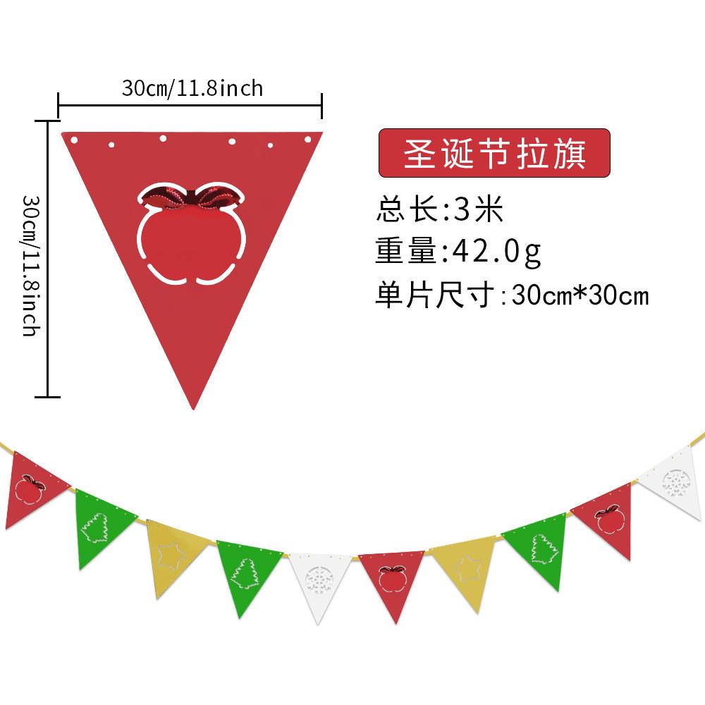 Eye-catching Christmas Decorative Triangle Flags For Cheerful Party Atmosphere Setup