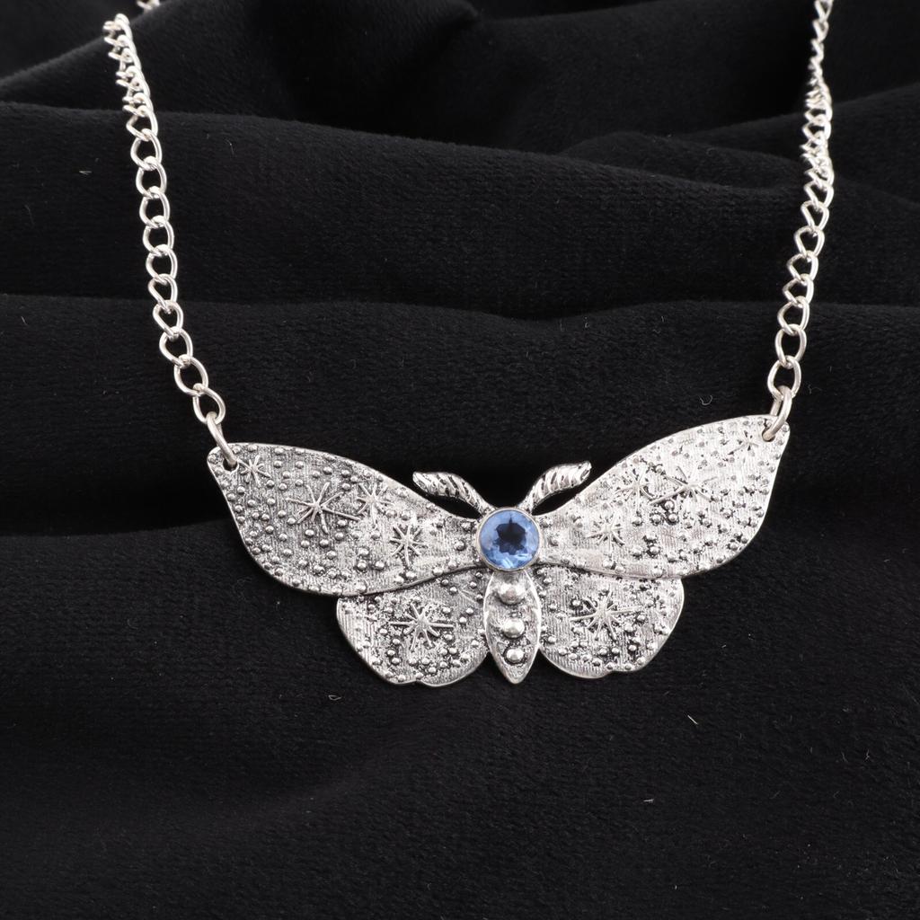 Pierre Précieuse Tanzanite Naturelle Argent Sterling 925 Bijou Pendentif 0,7" Pour Femmes CP-35-3