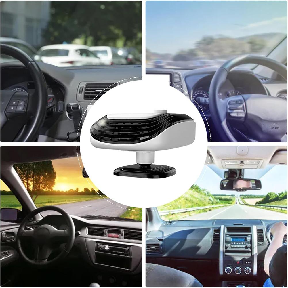 12V Car Heater Defroster with Quick Heating and 360 Degree Rotation for Effective Windshield Fog and Frost Removal