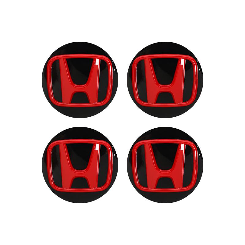4pcs Car Wheel Center Cap Hub Cover Badge Emblem Sticker Car Accessorie For Honda Civci FIT CRV Accord Jazz HRV Stepwgn CRZ 5th