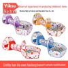 Children's Indoor Three-Piece Play Tent Set with Tunnel and Polka Dot Ball Pit Fence