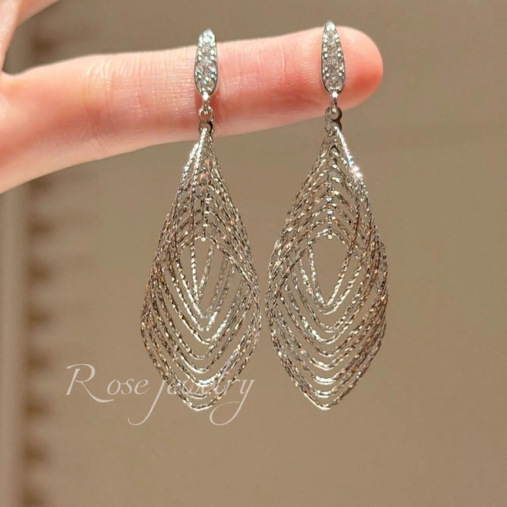 Pinkdudu Line Tassel Earrings for Women Minimalist Geometric Drop Earrings Elegant Statement for Party PD2516
