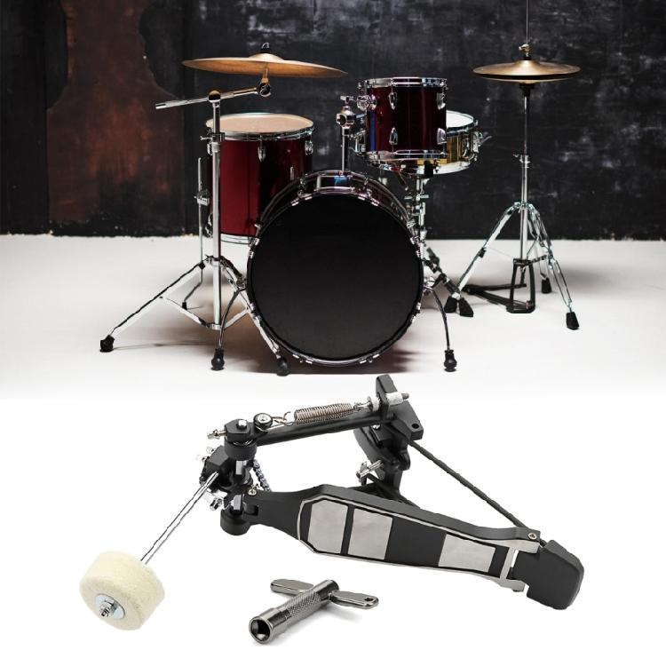 Single Bass Drum Pedal with Felt Beater Stick & Drum Key Kick Drum Pedals for Beginner & Professional Drummers Enduring