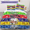 Keroro Pattern Bedding Uilt Set Uilt Cover Pillowcase Home Decoration Birthday Gift  (1 * Duvet Cover + 2 * Pillowcase  Without Core)