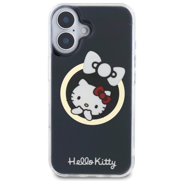 Hello Kitty Hkhmp16Shflbk Iphone 16 6,1Czarny/Black Hardcase Iml Fun Bow Magsafe