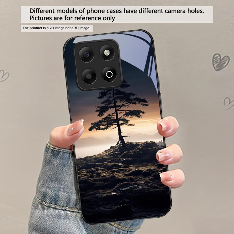 

Small pebble flowers For Honor X5 Plus X30 X9c Smart X5b X9a X30 Max X50i 30 Pro 50 Pro 70 90 Smart 200 Lite Glass Phone Case Honor 90