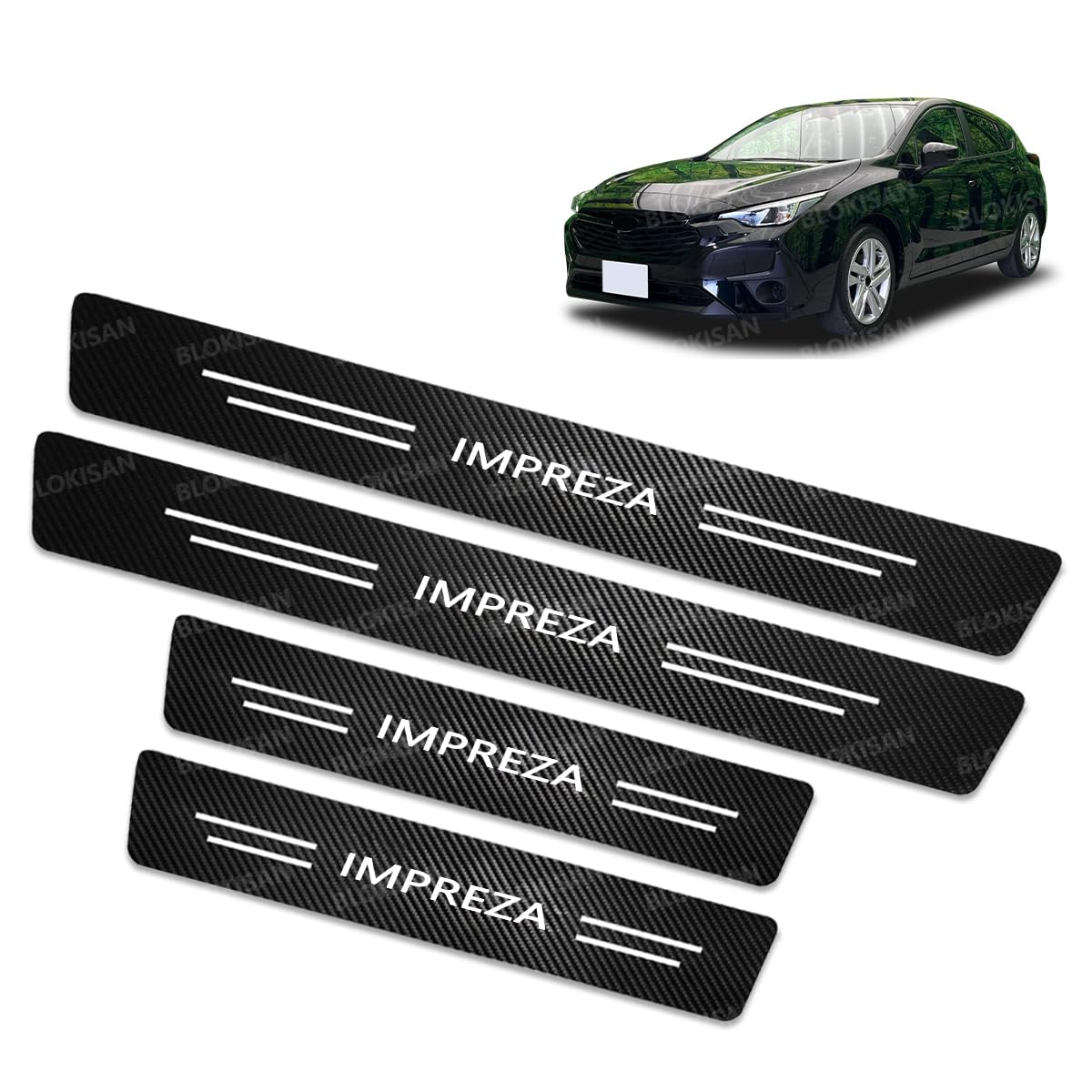 iMPREZA Scuff Plate for New Impreza Car Side Step Guard IMPREZA чёрный