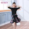 Girls' Short-Sleeve Latin Dance Skirt – Spring/Summer Competition and Practice Costume