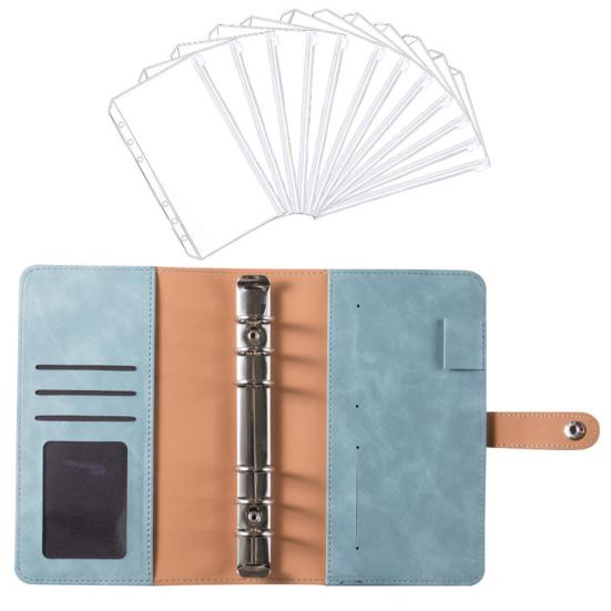 Budgetplaner, Schnallen-Design, Aufbewahrung, Kunstleder, 6 Ringe, Budgetplaner, Notizbuch, Binder, Bürobedarf