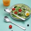 2 uds cuchara dorada para ensalada, tenedor, cuchara para ensalada, juego de cubiertos de acero inoxidable, juego de cuchara de servicio, cuchara única colorida, herramienta de cocina
