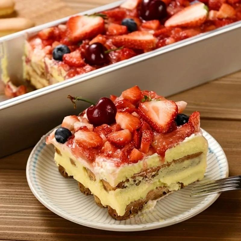 Tiramisu Cake Mold and Cake Shovel Aluminum Alloy Removable Non-Stick DIY Cake Mousse Muffin Pan for Home Baking Enthusiasts