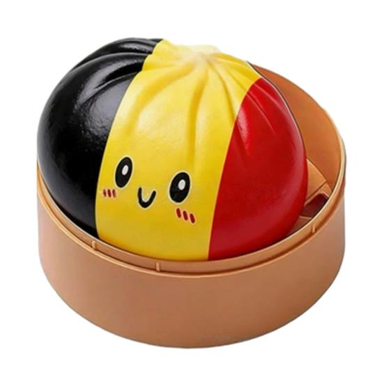 

Cartoon Expression Dumpling Toy Stress Relief Flag Theme Steamed Bun Squeeze Fidget Toy Hand Relaxation Decompression Tool