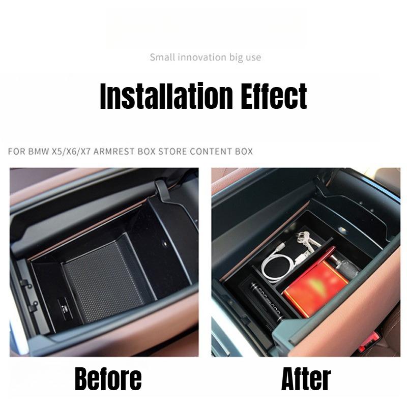 For BMW X5 X6 X7 -2024 Center Console Armrest Storage Box Anti-Scratch Car Armrest Organizer Tray Interior Modification Part