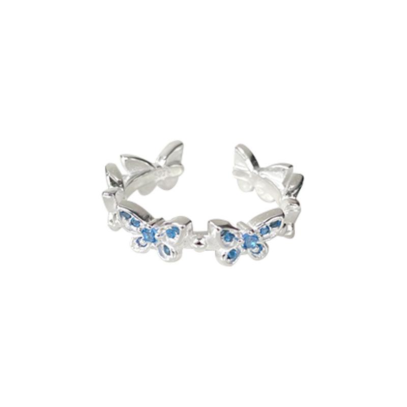 Korean Style 925 Sterling Silver Women's Open Ring - Niche Design Index Finger Accessory
