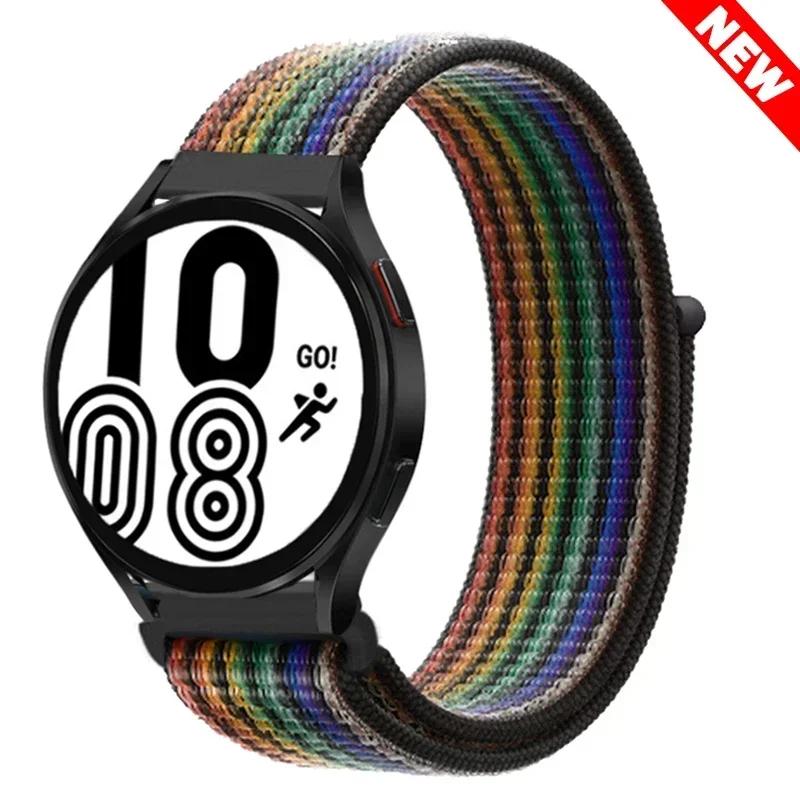 20mm/22mm Nylon Loop For Samsung Galaxy Watch 7/6/4/Classic/3/5/pro/Active 2 Sport Breathable Band Huawei Watch GT 4-3-2e Strap