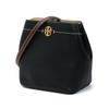 Tory Burch Felix Metal Logo Adjustable Shoulder Strap Leather Crossbody Bag Women Bags Black Brown 144028-001