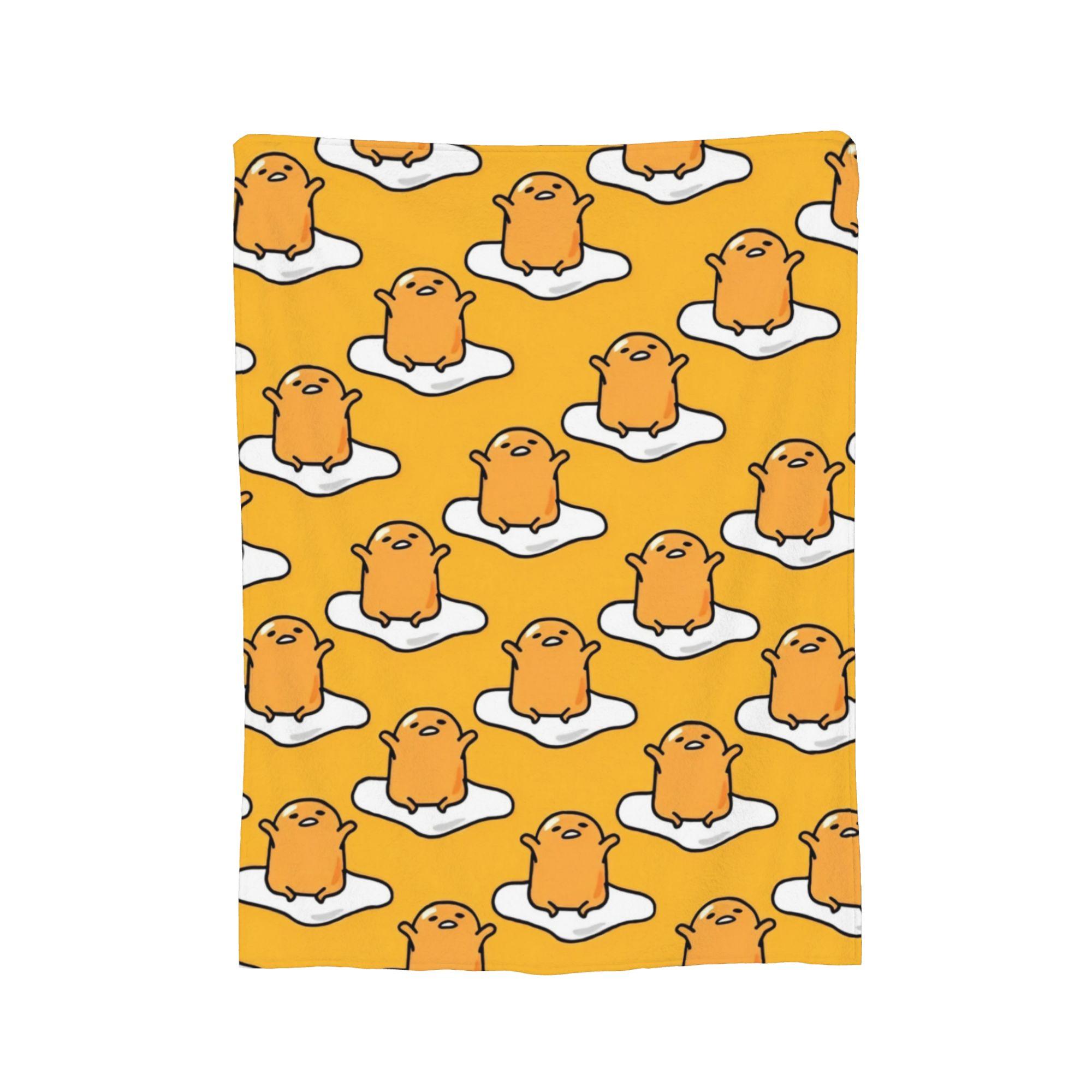 

Lazy Egg Gudetama Blanket Cute Cartoon Fleece Funny Breathable Throw Blankets for Bedding Lounge Textile Decor, 30x40in