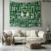 Milwaukee Bucks Logo Wall Tapestry Aesthetic Wall Hanging Printed Fabric Blanket Decorative Tapestries for Bedroom Living Room Home Decor