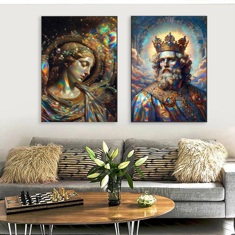 Retro Renaissance Artwork Greek Mythology Inspired Poster Prints Canvas Printing Wall Picture for Living Room Home Decor Gifts