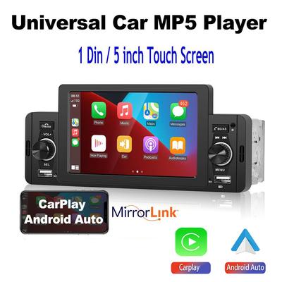 Car Radio 1 Din CarPlay Android Auto Multimedia Player Bluetooth MirrorLink FM Receiver For Volkswagen Nissan Toyota