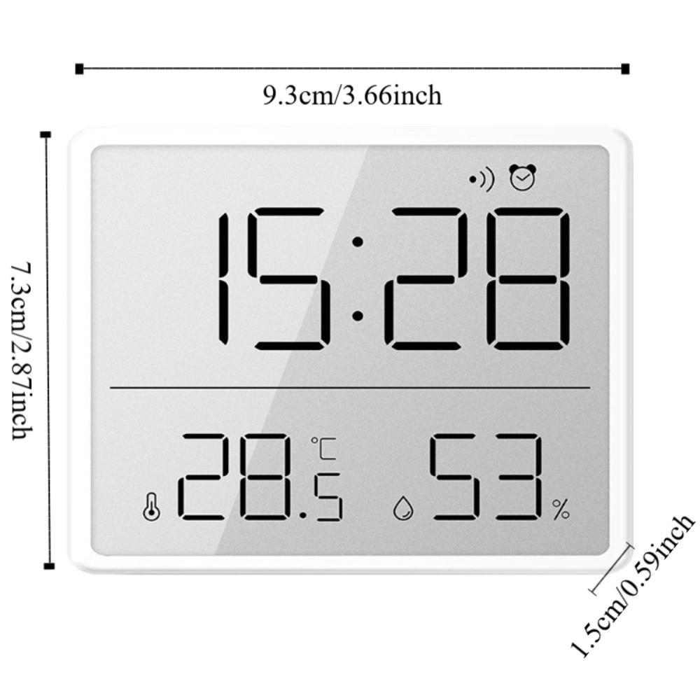 Magnetic Digital Alarm Clock Display Screen Table Clock Mini Temperature Hygrometer  Bedroom