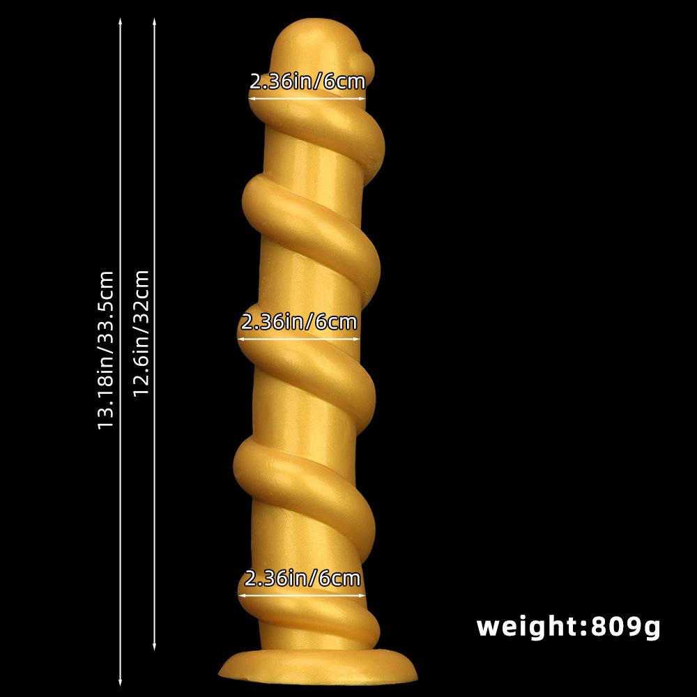 Golden Silicone Oversized Long Thread Masturbation Chrysanthemum Anus Anal Plug for Men and Women  Large Expansion Device for Anal Sex Products
