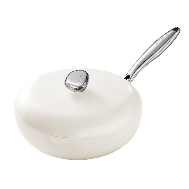 Wenlunshan White Magnolia Pebble Non-stick Cookware Series