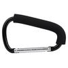 Schwarzer Kinderwagen Haken Clip Kinderwagen Karabiner Windeltasche 16 x 10 cm