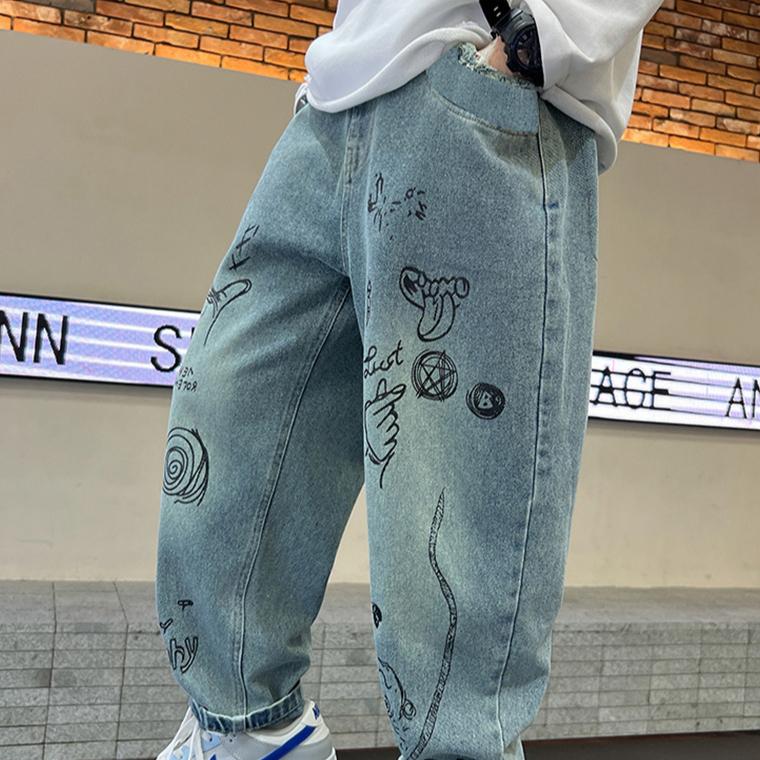 Jongens Broeken Jeans Kinderen Herfst Casual Broeken Koreaanse Minimalistische Broeken