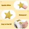 500 sheets per roll - Laser-finished fine sand gold five-pointed star stickers - Roll for gift decoration envelope sealing stickers
