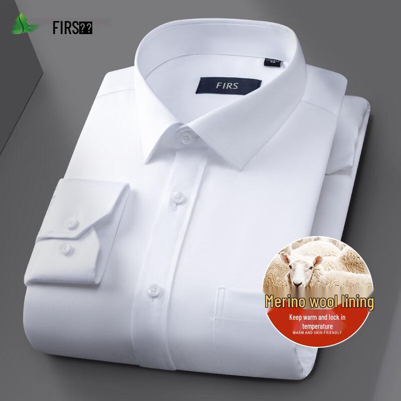 FIRS Men's 100% Wool Lined Warm Winter Shirt