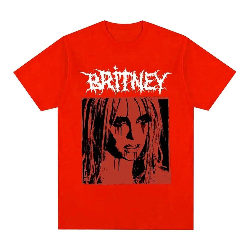 2026 Summer Britney Spears Metal Rock Graphic Tshirt Unisex Unisex Fashion Hip Hop Breathable Short Sleeve Tee Oversized Y2k