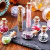 50 Mini Glass Wish Bottles with Corks, Funnel, and Hemp Rope for Decoration