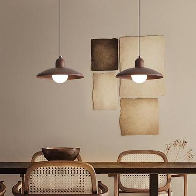 Japanese Retro Wabi-Sabi Pendant Light - Solid Wood Bedroom or Bar Counter Lamp