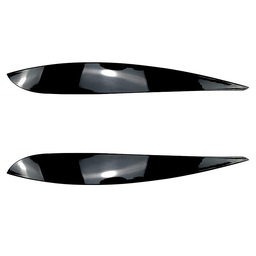 Car Headlight Eyebrow Eyelids Cover For VW POLO 4 MK4 9N 9N3 2005-2009 Glossy Black Headlamp Eye Lids Sticker Trim