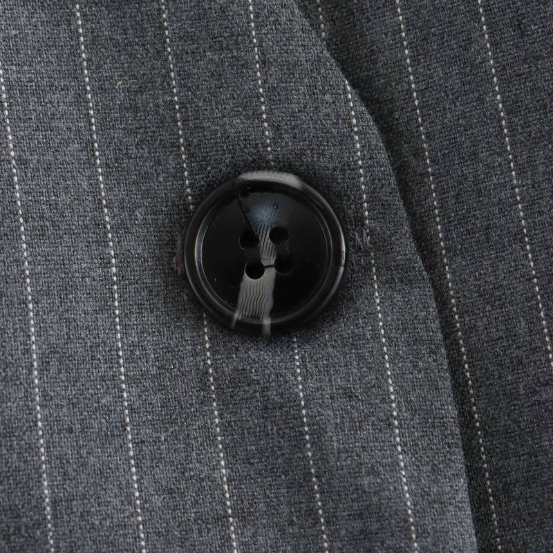 Kaslead New Women clothes Western Style Versitile Fashion Casual Gray Stripe Vest Vest